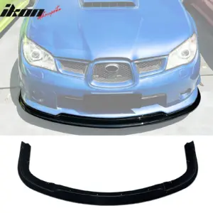 Fits 06-07 Subaru Impreza WRX STI Front Bumper Lip Chin Splitter PP Gloss Black - Image 6