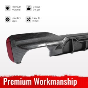 Fits 17-23 BMW G30 5 Series Rear Diffuser M5 M Perfermance Carbon Fiber Print PP - Image 4
