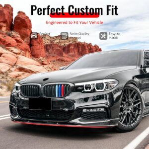 Fits 17-20 BMW G30 5 Series MP Front Bumper Lip Spoiler Carbon Fiber Print ABS - Image 2