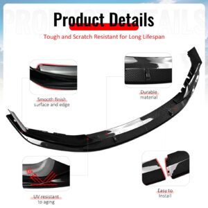Fits 17-20 BMW G30 5 Series MP Front Bumper Lip Spoiler Carbon Fiber Print ABS - Image 4