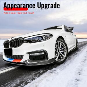 Fits 17-20 BMW G30 5 Series MP Front Bumper Lip Spoiler Carbon Fiber Print ABS - Image 5