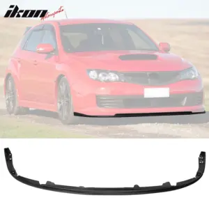 Fits 08-10 Subaru Impreza WRX STI Front Bumper Lip Spoiler Unpainted PP Splitter - Image 6