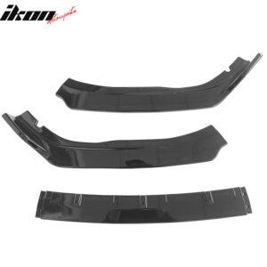 Fits 18-20 Honda Accord Gloss Black Front Bumper Lip Spoiler Splitter 3PC Kit PP - Image 5