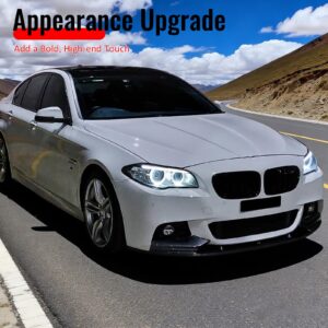 Fits 11-16 BMW F10 5 Series MP Style Front Bumper Lip Spoiler Gloss Black ABS - Image 5