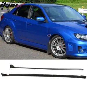 Fits 08-14 Subaru Impreza WRX STI CS S206 Style Side Skirts Extension 2PC PU - Image 6
