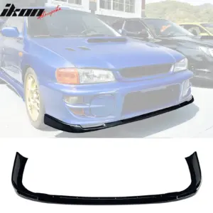 For 97-01 Subaru Impreza STI Style Front Bumper Lip Chin Splitter PP Gloss Black - Image 6