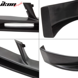 Fits 10-13 BMW F10 5 Series 3D Style Front Bumper Lip Spoiler Unpainted Black PU - Image 3