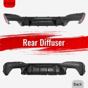 Fits 17-23 BMW G30 5 Series M Sport Rear Diffuser M5 M Perfermance Gloss Black - Image 3