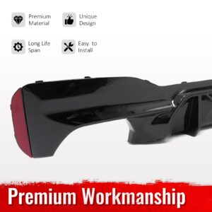 Fits 17-23 BMW G30 5 Series M Sport Rear Diffuser M5 M Perfermance Gloss Black - Image 4