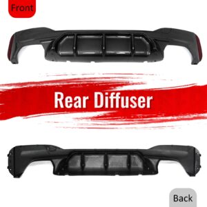 For 17-23 BMW G30 5 Series M5 Competition Style Rear Diffuser Carbon Fiber Print - Image 3