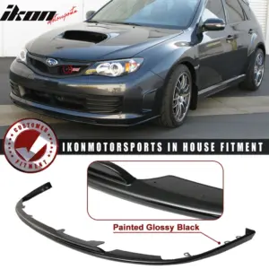 Fits 08-10 Subaru Impreza WRX STI Front Bumper Lip Chin Spoiler Gloss Black PP - Image 6