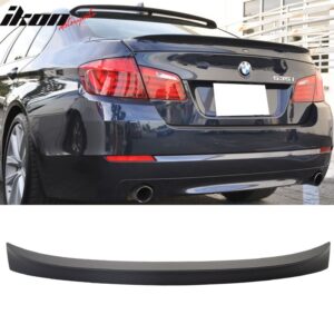 Fits 11-17 BMW F10 5-Series Sedan AC Style Matte Black Rear Trunk Spoiler ABS - Image 1