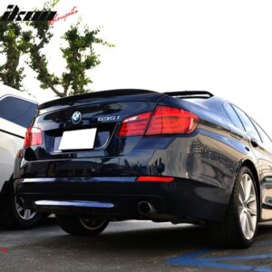 Fits 11-17 BMW F10 5-Series Sedan AC Style Matte Black Rear Trunk Spoiler ABS - Image 2