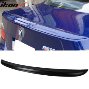 Fits 04-10 BMW E60 5 Series Sedan M5 Style Rear Trunk Spoiler Wing ABS Unpainted - Image 1