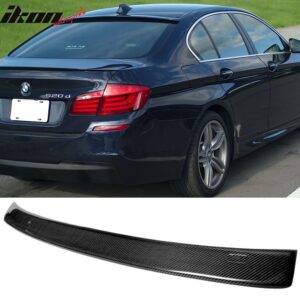 Fits 11-16 BMW 5-Series F10 Sedan 4Dr A Style Carbon Fiber CF Rear Roof Spoiler - Image 1