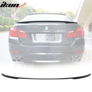 Fits 11-16 BMW 5-Series F10 Sedan Performance Style Trunk Spoiler Unpainted ABS - Image 1