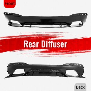 For 17-23 BMW 5 Series G30 M Sport Gloss Black Rear Diffuser M Performance Style - Image 3