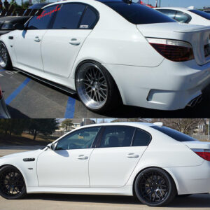 Fits 04-10 BMW E60 E61 5-Series M5 Style PP Side Skirts Panels Extension Pair - Image 2