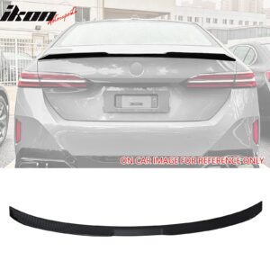 Fits 24-25 BMW G60 5 Series& I5& G90 M5 V Trunk Spoiler Carbon Fiber Print ABS - Image 1