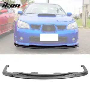 Fits 06-07 Impreza WRX STI Front Bumper Lip Painted Gloss Black Lower Spoiler - Image 6