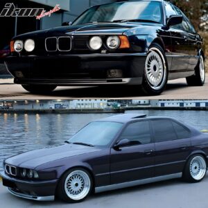 Fits 87-96 BMW E34 5-Series M-Tech Style Front Bumper Lip Spoiler Unpainted PU - Image 2