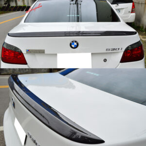 Fits 04-10 BMW E60 5 Series M5 Style Carbon Fiber CF Rear Trunk Spoiler Wing Lip - Image 2