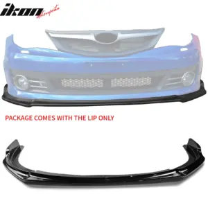 Fits 08-10 Impreza WRX STI IKON Front Bumper Lip Chin Spoiler Gloss Black PP - Image 6