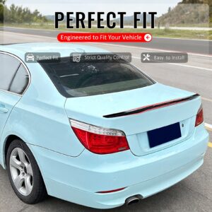Fits 04-10 BMW E60 5 Series& M5 Sedan Carbon Fiber Print Trunk Spoiler- M4 Style - Image 2