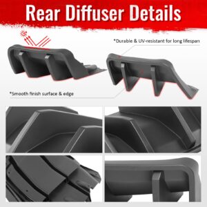 Fits 14-19 Chevrolet Corvette C7 IKON Rear Bumper Diffuser Lip PP Matte Black - Image 5