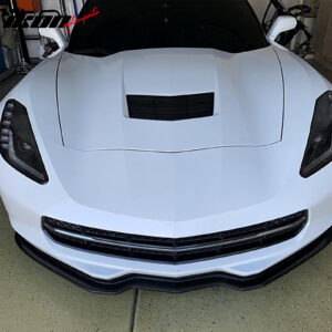 Fits 14-19 Chevrolet Corvette C7 ST Stingray Style Front Bumper Lip Spoiler PU - Image 2