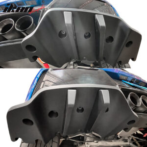 Fits 14-19 Chevy Corvette C7 Stingray 2PCS Rear Bumper Diffuser Primer Black ABS - Image 3