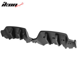Fits 14-19 Chevy Corvette C7 Stingray 2PCS Rear Bumper Diffuser Primer Black ABS - Image 4