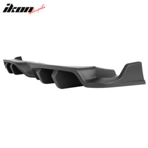 Fits 14-19 Chevy Corvette C7 Stingray 2PCS Rear Bumper Diffuser Primer Black ABS - Image 5