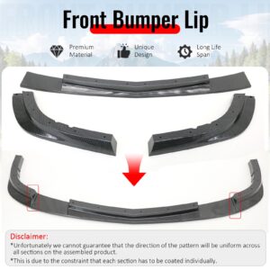Fits 06-13 Corvette C6 Front Bumper Lip ZR1 Style 3PC Spoiler Carbon Fiber Print - Image 3