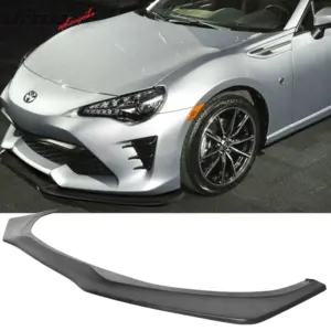 Fits 17-20 Toyota 86 GT86 FT86 IKON Style Unpainted Black Front Bumper Lip - PU - Image 6