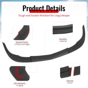 Fits 05-13 Chevrolet Corvette C6 Base ZR1 Style Front Bumper Lip Matte Black 3PC - Image 4