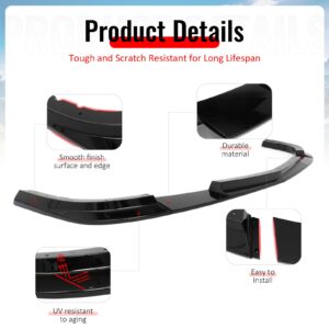 Fits 06-13 Chevy Corvette C6 Front Bumper Lip ZR1 Style 3PC Spoiler Gloss Black - Image 4