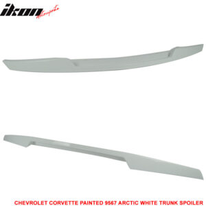 Fits 14-19 Chevrolet Corvette C7 Rear Trunk Spoiler Wing Painted #WA9567 White - Image 3