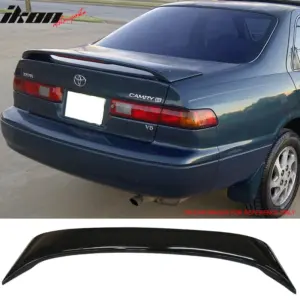 Fits 97-01 Toyota Camry OE Style Painted #202 Black LED Rear Trunk Wing Spoiler - Image 6