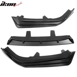 Fits 21-22 Honda Accord IKON V1 Style 3PCS Front Bumper Lip PP Matte Black - Image 5