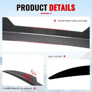 Fits 13-18 Ford Focus ST V Style Rear Roof Window Spoiler ABS Carbon Fiber Print - Image 4