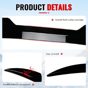 Fits 13-18 Ford Focus ST V Style Rear Roof Window Spoiler Wing ABS Gloss Black - Image 4