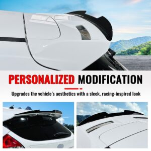 Fits 13-18 Ford Focus ST V Style Rear Roof Window Spoiler Wing ABS Gloss Black - Image 5