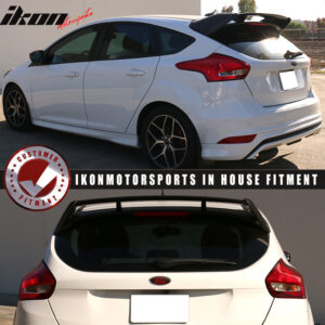 Fits 12-18 Ford Focus MK3 Hatchback RS Style Rear Roof Window Spoiler Wing ABS - Image 2