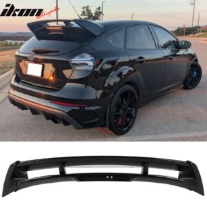 For 12-18 Ford Focus Hatchback RS Style Gloss Black Rear Window Roof Spoiler ABS - Image 1