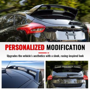 For 12-18 Ford Focus Hatchback RS Style Gloss Black Rear Window Roof Spoiler ABS - Image 5