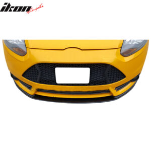 Fits 13-14 Ford Focus ST Splitter Style Front Bumper Lip Spoiler Unpainted PU - Image 2
