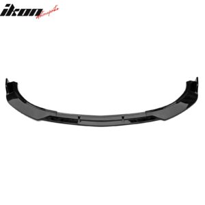 Fits 17-20 Benz W213 E-Class B Style Front Bumper Lip Spoiler PP Gloss Black - Image 5