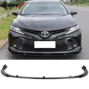 For 18-20 Toyota Camry LE Style Front Bumper Lip Gloss Black PP Spoiler Chin Kit - Image 6