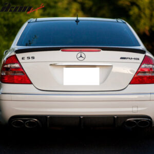 Fits 03-09 Benz E-Class W211 Sedan AMG Style Rear Trunk Spoiler Wing Matte Black - Image 2